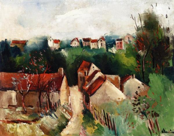 Valmondois Landscape by Maurice De Vlaminck