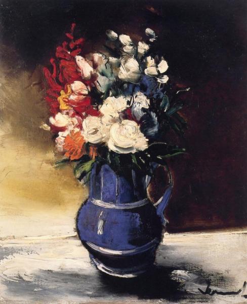 Vase Of Flowers by Maurice De Vlaminck Oil Painting Reproductions