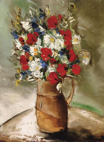Vase Of Flowers by Maurice De Vlaminck