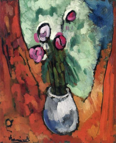 Vase With Buds by Maurice De Vlaminck
