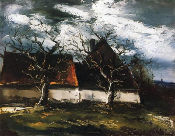 View Of A Village by Maurice De Vlaminck