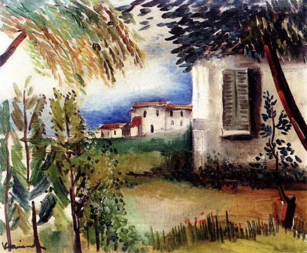 View Of A Village by Maurice De Vlaminck