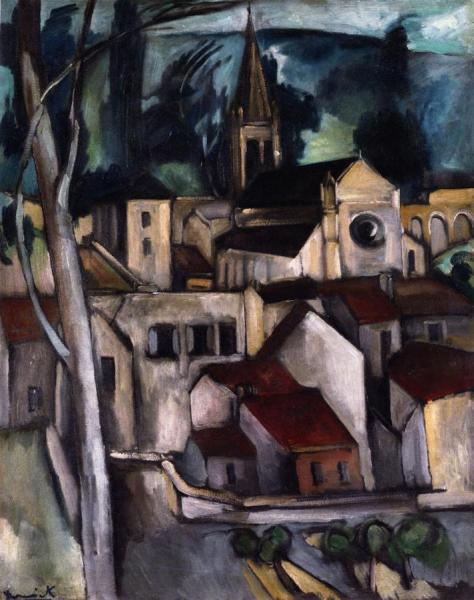 View Of Bougival by Maurice De Vlaminck