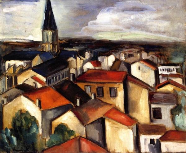 View Of Bougival by Maurice De Vlaminck
