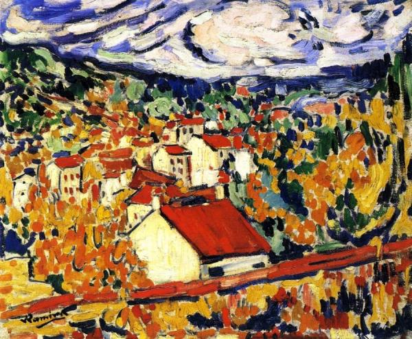 View Of Chatou by Maurice De Vlaminck