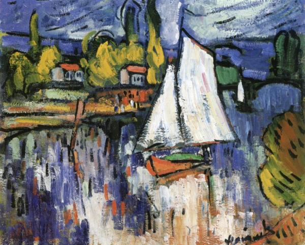 View Of The Seine by Maurice De Vlaminck