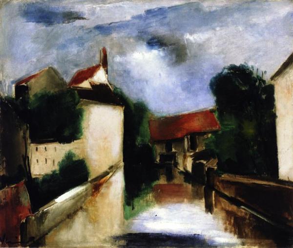Village By The Water by Maurice De Vlaminck Oil Painting Reproductions