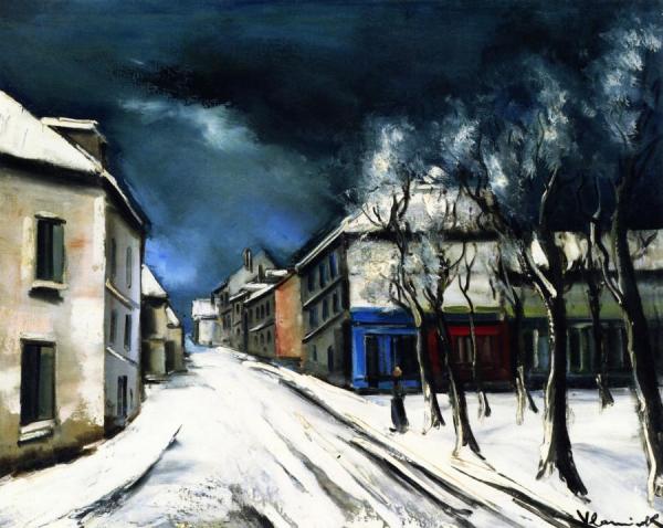 Village In The Snow by Maurice De Vlaminck