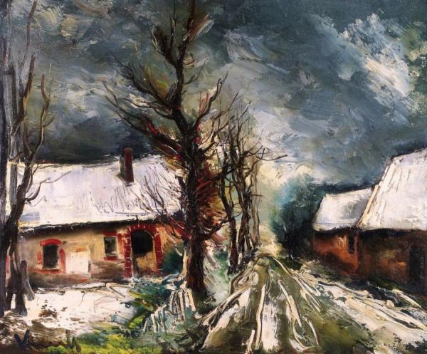 Village In The Snow by Maurice De Vlaminck