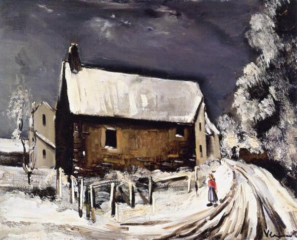 Village In Winter by Maurice De Vlaminck