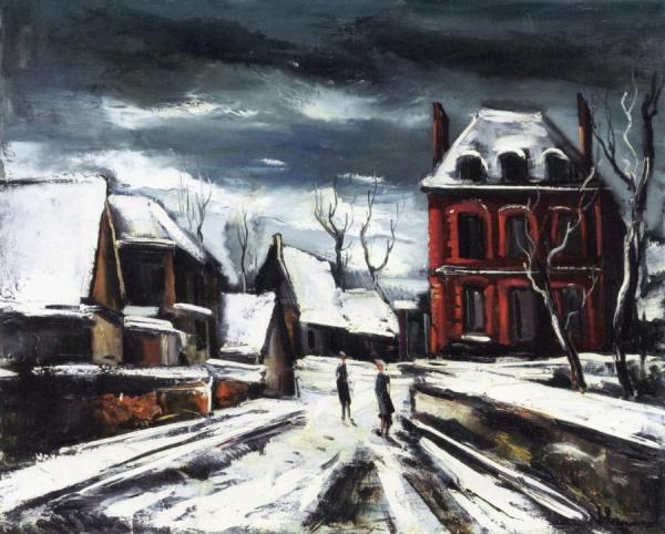 Village In Winter by Maurice De Vlaminck