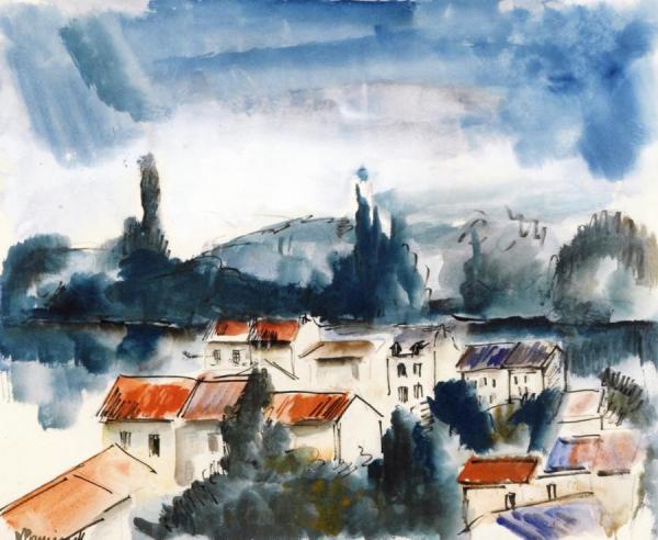 Village Roofs by Maurice De Vlaminck