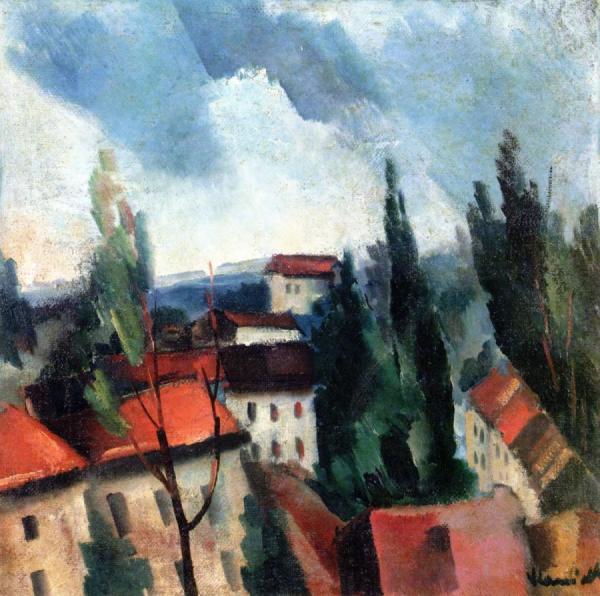 Village Roofs by Maurice De Vlaminck