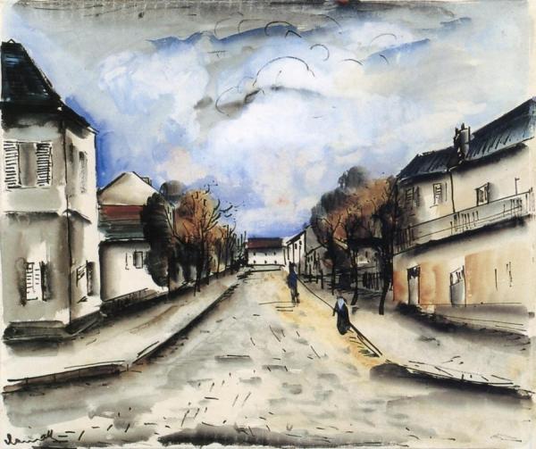 Village Street by Maurice De Vlaminck