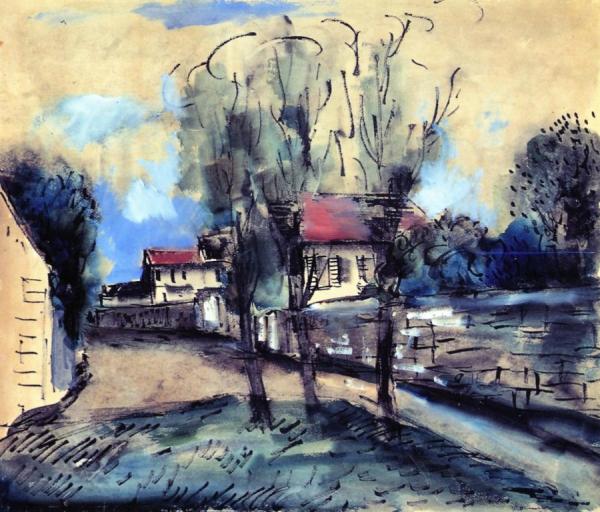 Village Street by Maurice De Vlaminck