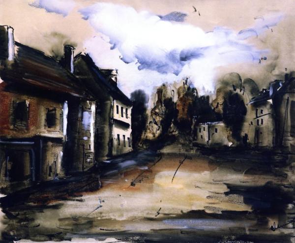 Village Street by Maurice De Vlaminck