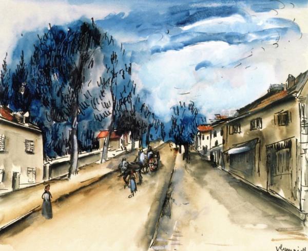 Village Street by Maurice De Vlaminck