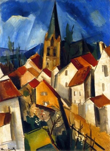 Village With Church by Maurice De Vlaminck