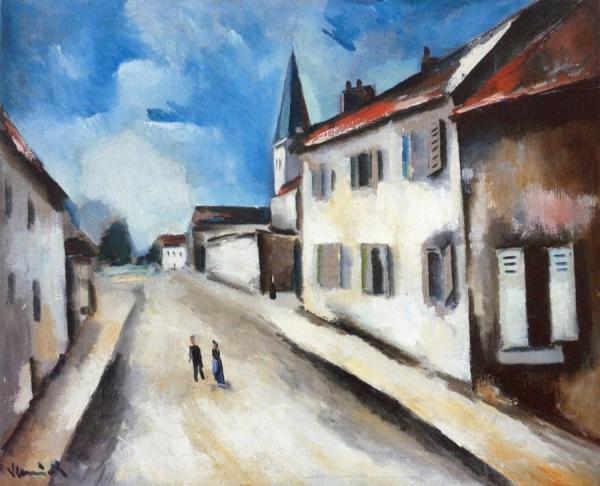 Village With Steeple by Maurice De Vlaminck