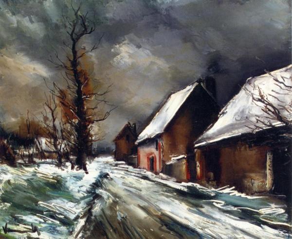 Winter Scene by Maurice De Vlaminck
