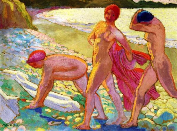 Evening On The Beach, After Bathing by Maurice Denis