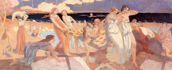 Laundresses At Play by Maurice Denis
