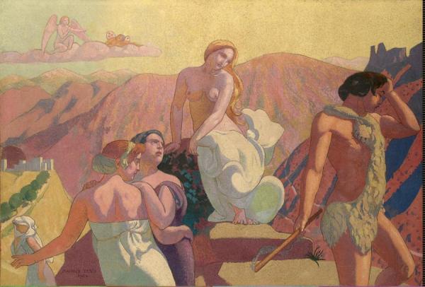 Psyche's Kin Bid Her Farewell On A Mountain Top by Maurice Denis