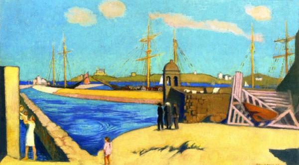 Roscoff La Tournelle Marie Stuart, Au Fond La Chapelle Sante Barbe by Maurice Denis