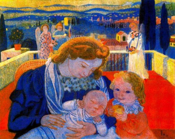Vierge à L'enfant Et Petit Saint Jean by Maurice Denis