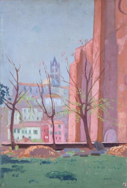 Maurice Denis View Of Siena With Rose Walls