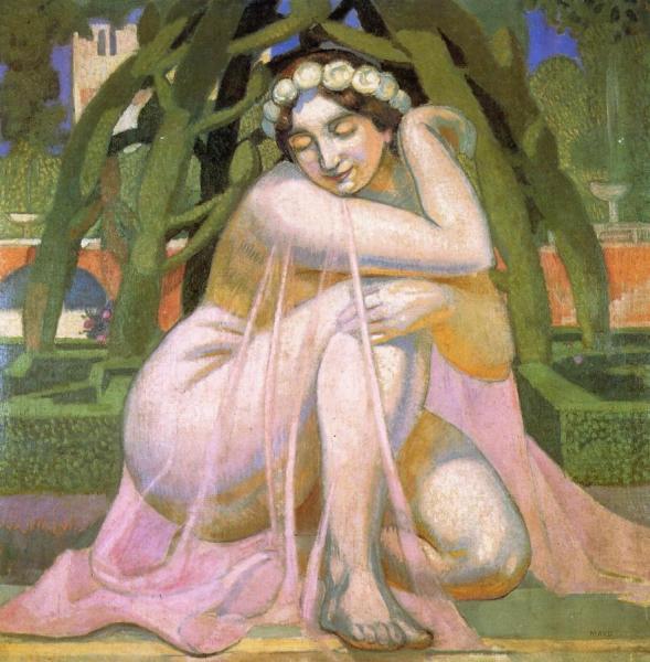 Woman With Floral Crown by Maurice Denis