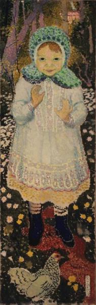 Maurice Denis Young Girl With A Hen