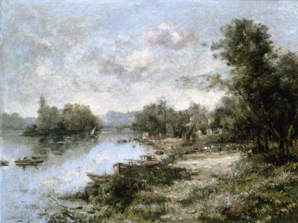 The Seine At Courevoie by Maurice Levis