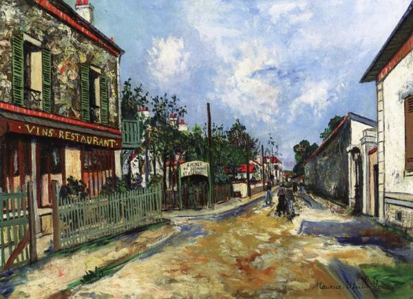A Restaurant In Limeil Brevannes by Maurice Utrillo