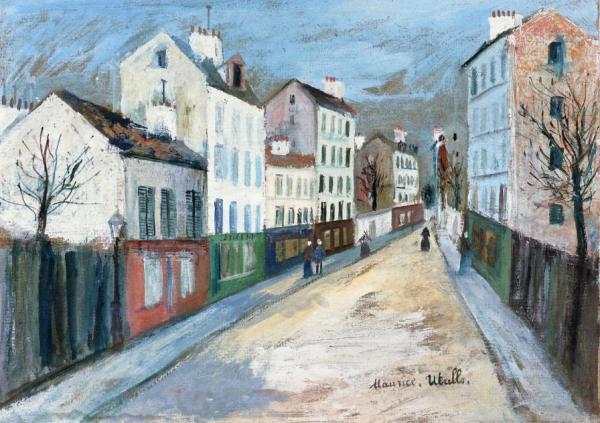 A Street In A Suburb Of Paris by Maurice Utrillo