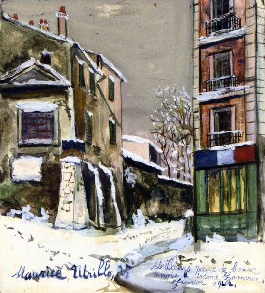 Cabaret De La Belle Gabrielle In Montmartre by Maurice Utrillo