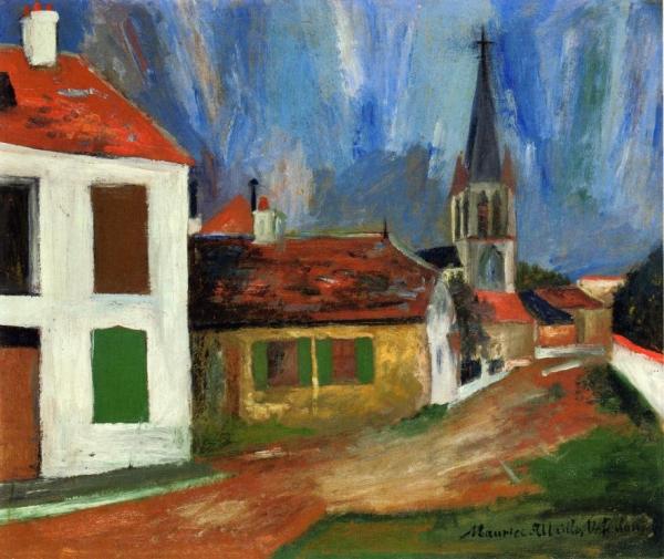 Church At Bessines-sur-gartempes by Maurice Utrillo