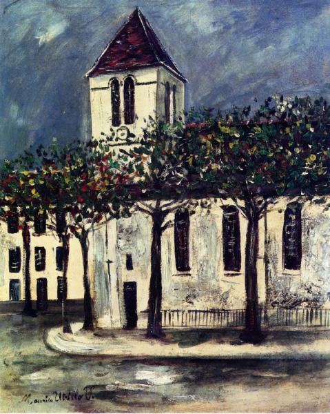 Church At Clichy by Maurice Utrillo