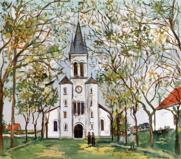 Church At Orthez by Maurice Utrillo