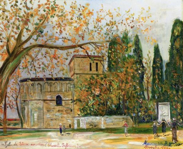 Church In Vaux-sur-mer (charente-inférieure by Maurice Utrillo