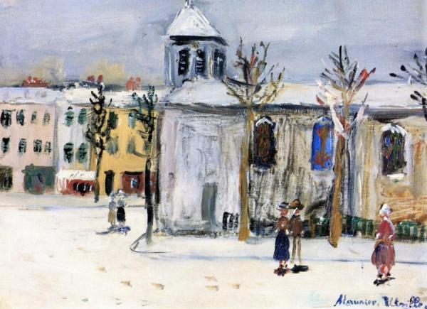 Clichy Church In The Snow by Maurice Utrillo