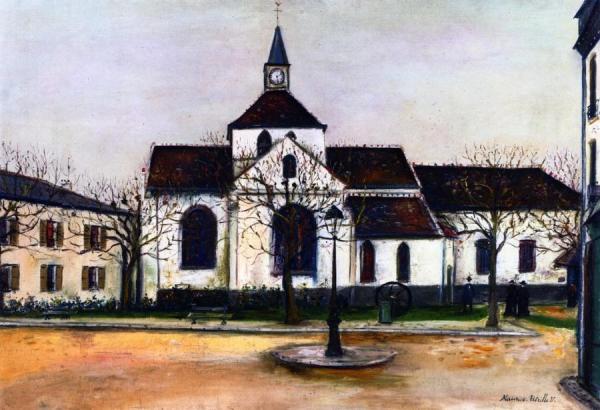 Eglise D'aulnay-sous-bois (seine-saint-denis) by Maurice Utrillo
