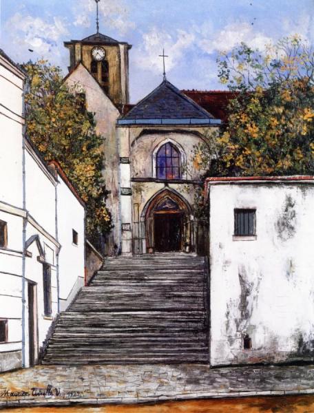 Eglise D'ivry-sur-seine by Maurice Utrillo