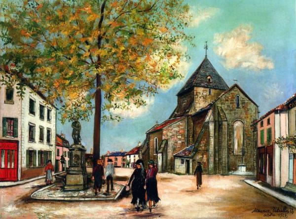 Eglise De Bssines (haute Vienne) by Maurice Utrillo