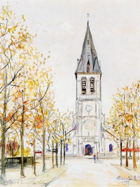 Eglise De Cruissy (seine-et-oise) by Maurice Utrillo