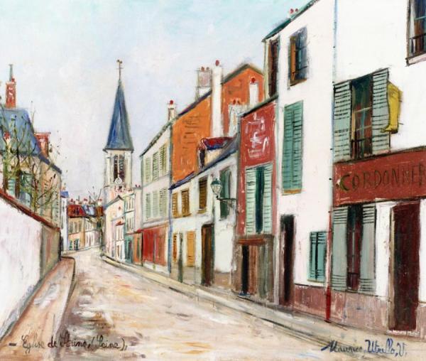 Maurice Utrillo Église De Stains (seine)