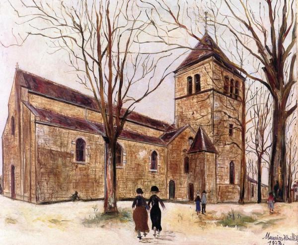 Eglise Notre Dame In Macon by Maurice Utrillo
