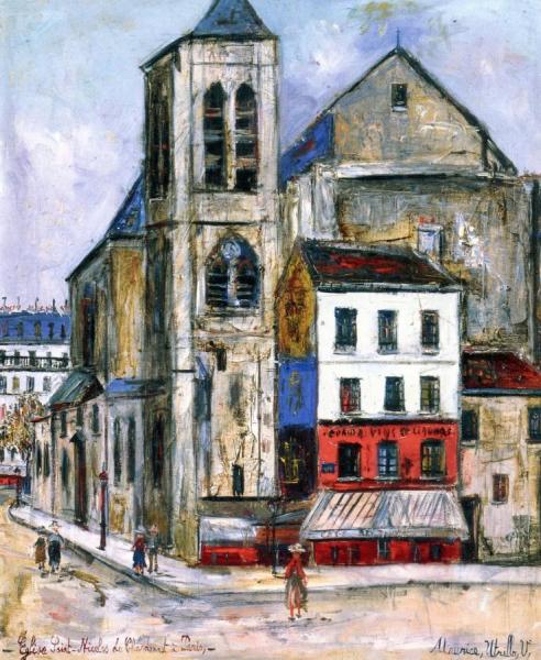 Eglise Saint-nicolas Du Chardonnet by Maurice Utrillo