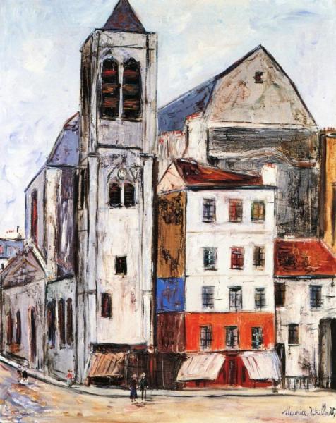 Eglise Saint-nicolas Du Chardonnet by Maurice Utrillo