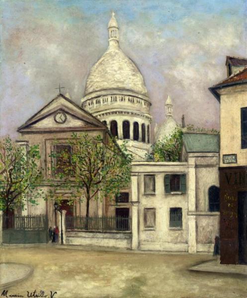 Eglise Saint-pierre And The Coupola Of Sacre-coeur by Maurice Utrillo